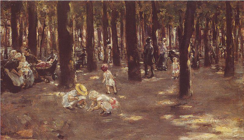 Kinderspielplatz im Tiergarten zu Berlin, Max Liebermann